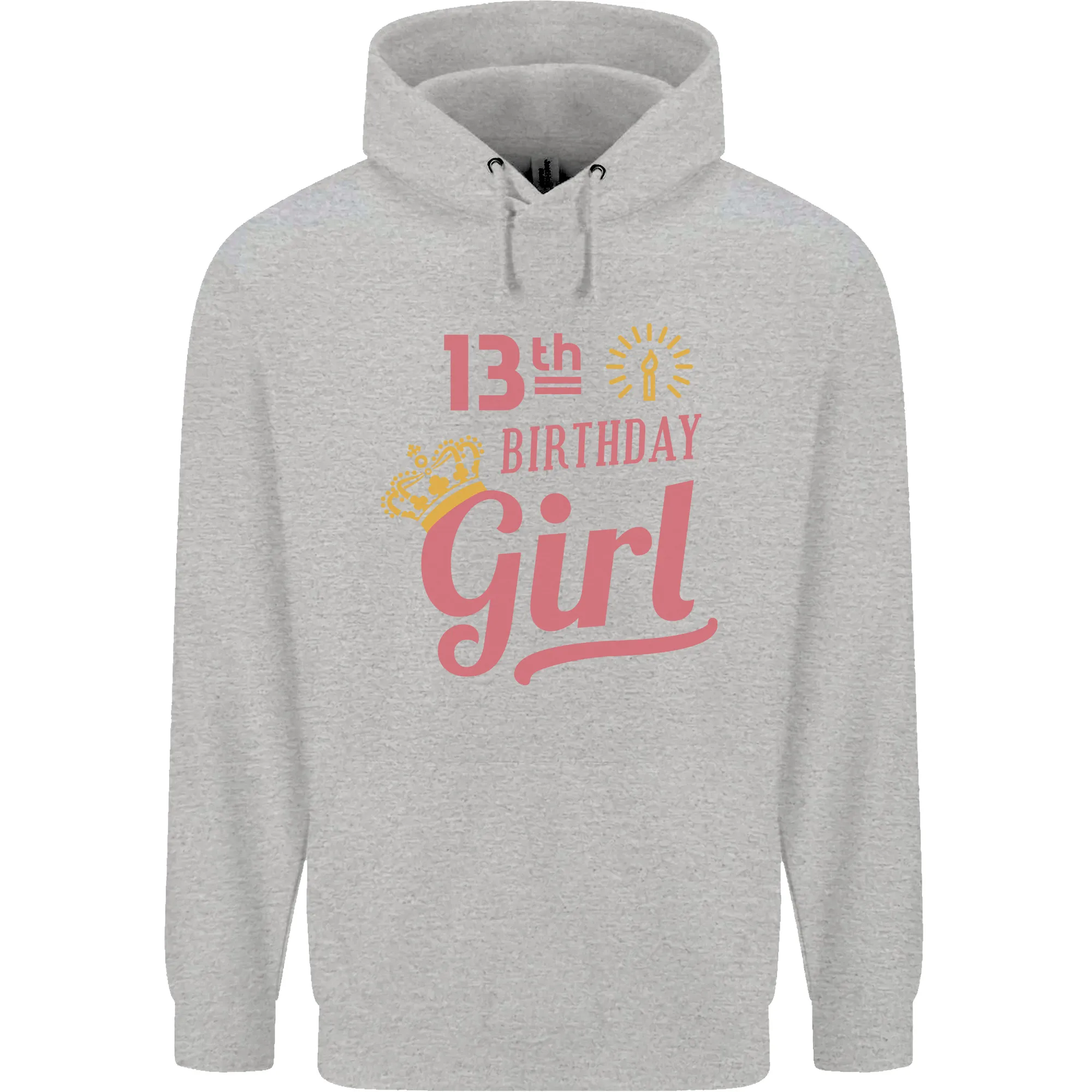 13th Birthday Girl 13 Year Old Princess Childrens Kids Hoodie