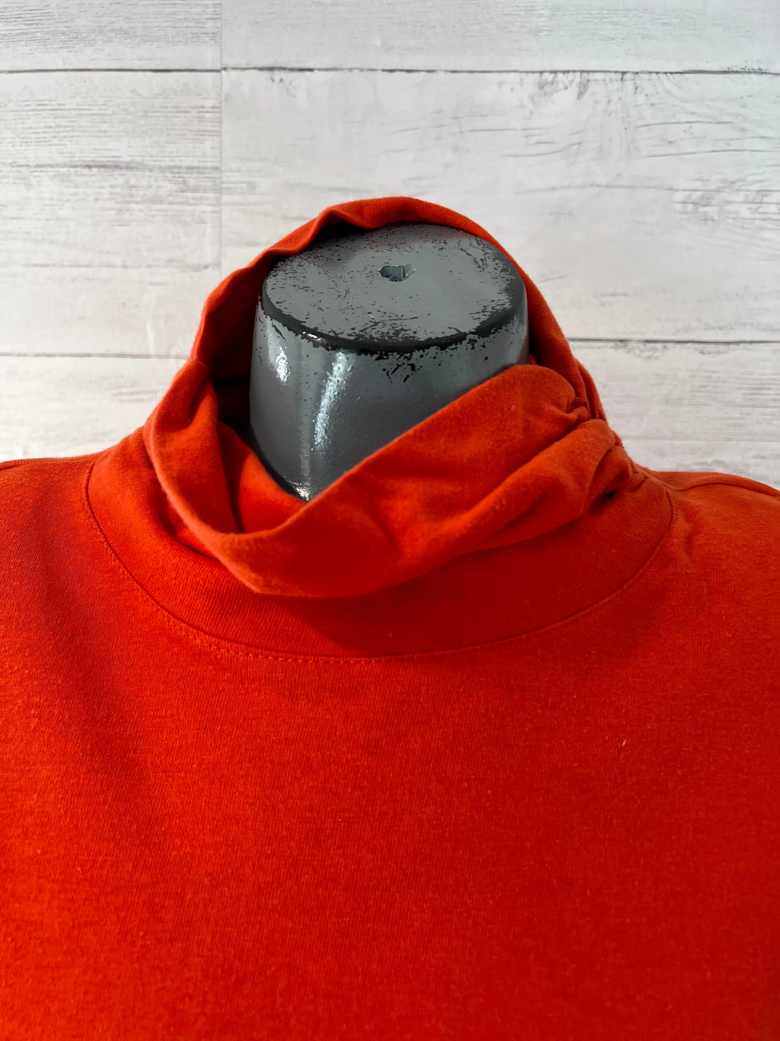 90’s Orange Long Turtle Neck With Cinch Strap Sweater by Croquet Club