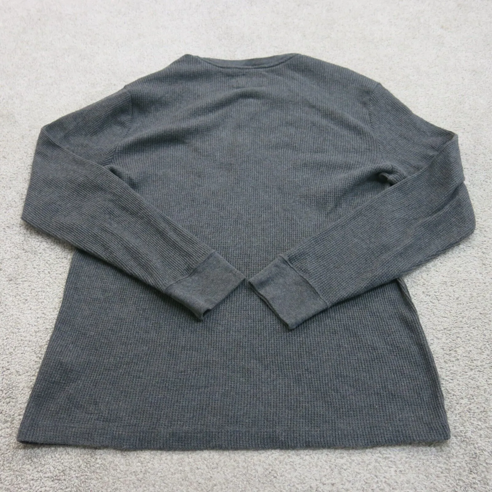 Abercrombie & Fitch Womens Henley T Shirt Top Long Sleeve Logo Gray Size X Large