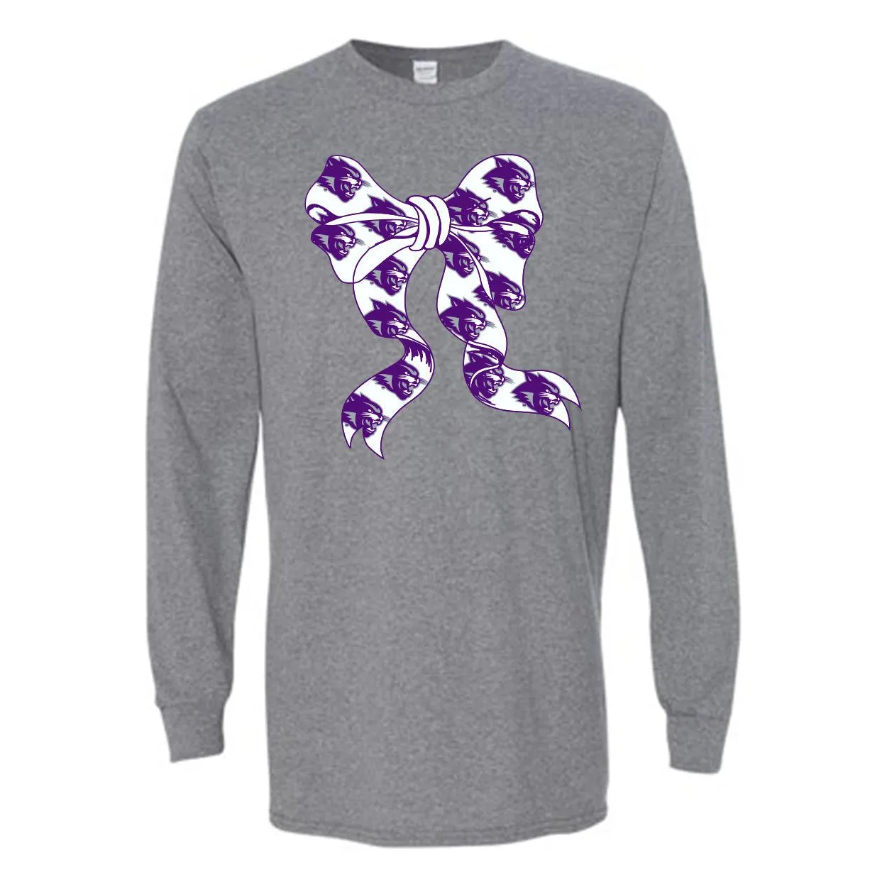 Abilene Christian University Wildcats - Bow Mascot Long Sleeve T-Shirt