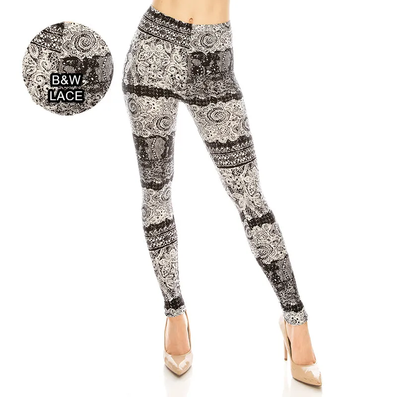 Abstract & Tribal Patterned Ultra Soft Leggings (Regular/Plus Size)