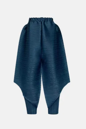 Accordion Pleated Harem Pants with Pockets