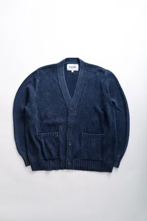 ACID WASH CARDIGAN - MIDNIGHT