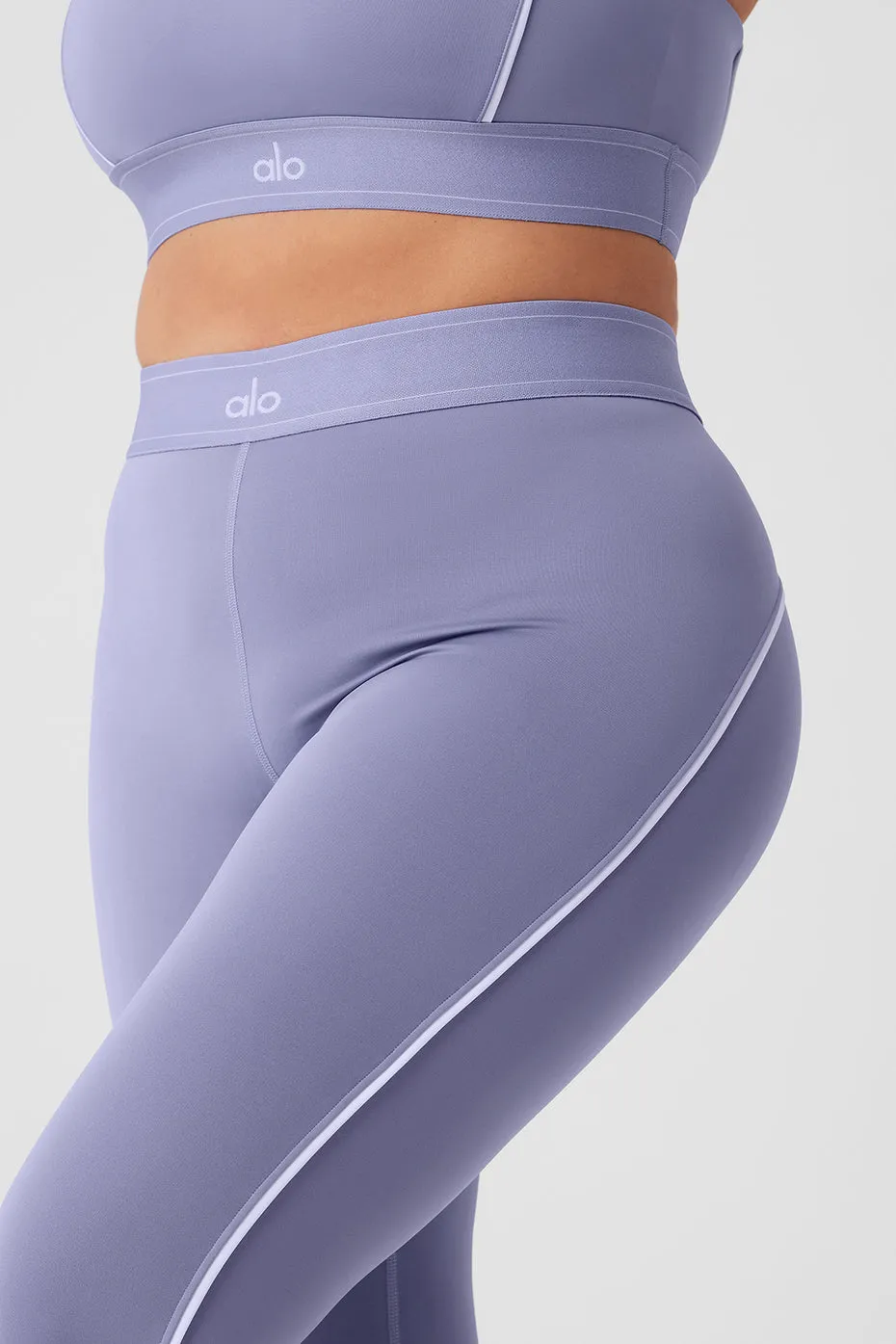 Airlift High-Waist Suit Up Legging - Lilac Blue/White