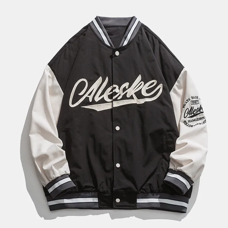 Alaska Varsity Jacket Autumn Couple Wear Men and Women Baseball Uniform Hip Hop Loose Casual