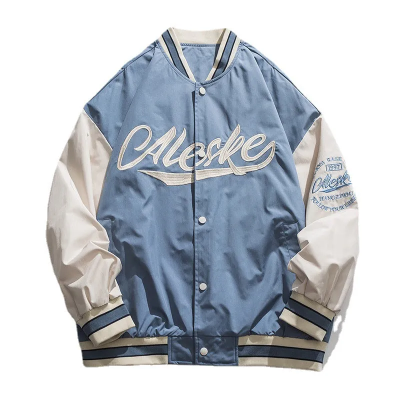 Alaska Varsity Jacket Autumn Couple Wear Men and Women Baseball Uniform Hip Hop Loose Casual