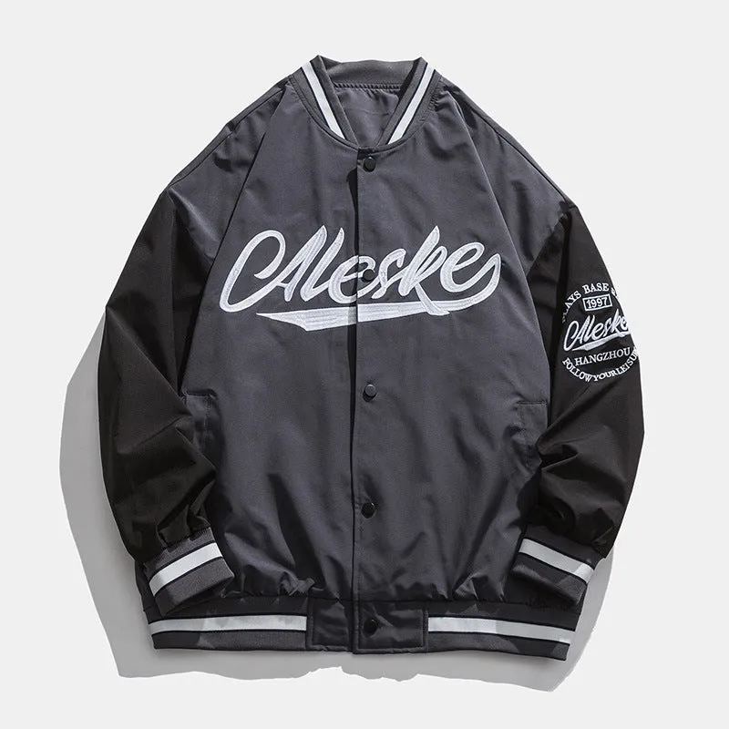 Alaska Varsity Jacket Autumn Couple Wear Men and Women Baseball Uniform Hip Hop Loose Casual