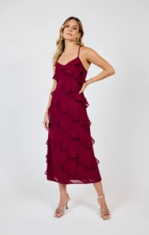 All Invited Ruffle Maxi Dress