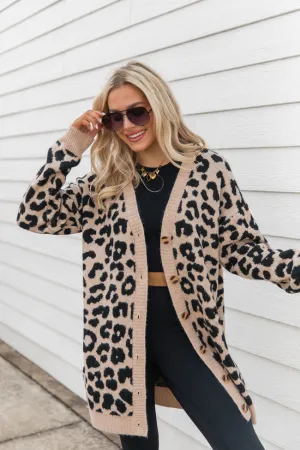 Animal Instincts Leopard Cardigan SALE