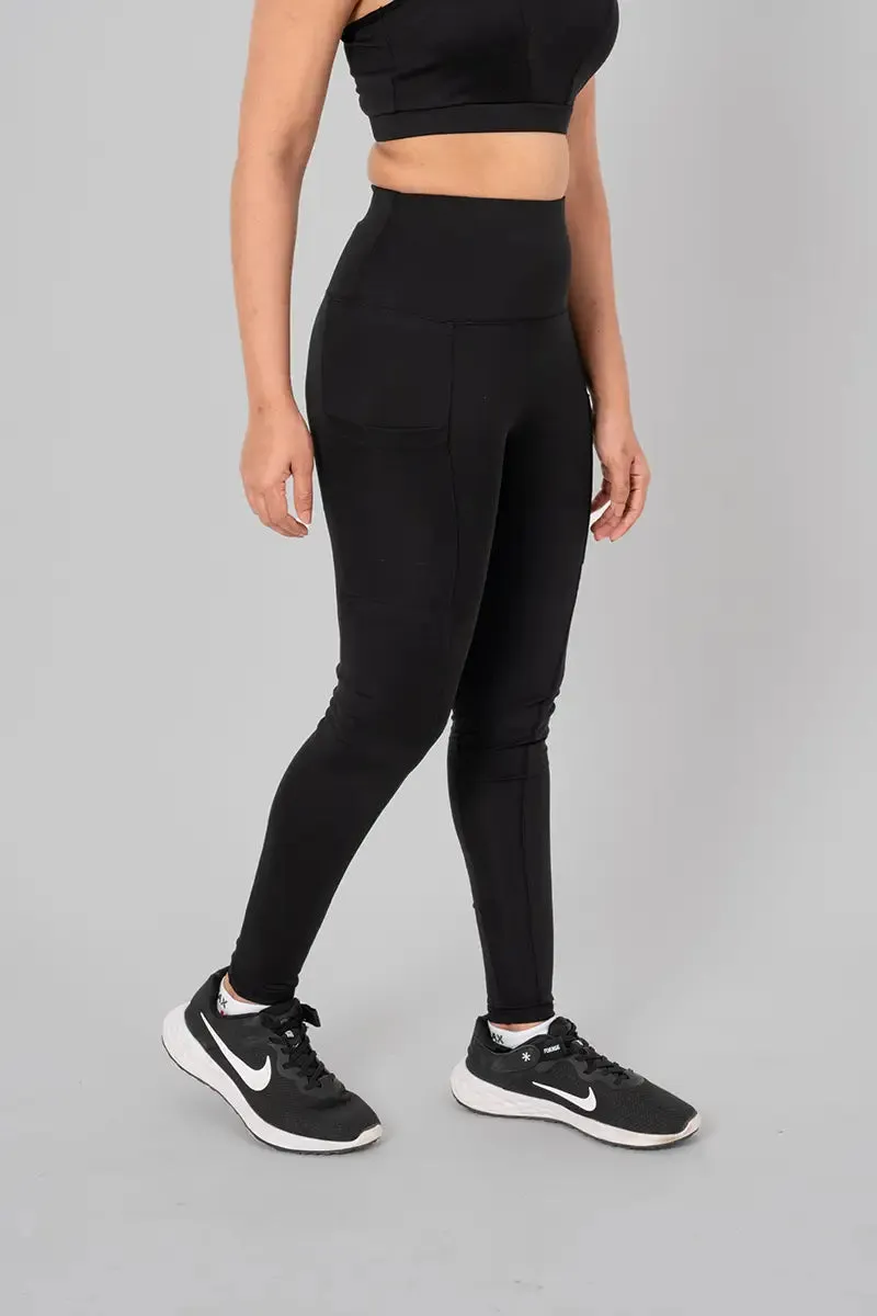 Anywhere Women's Leggings with Side Pockets - Black