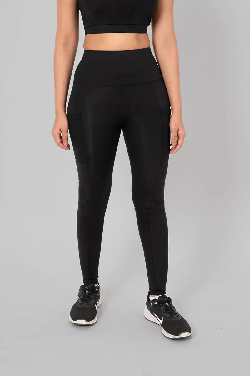 Anywhere Women's Leggings with Side Pockets - Black