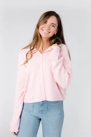 Aria Soft Cardigan - Baby Pink