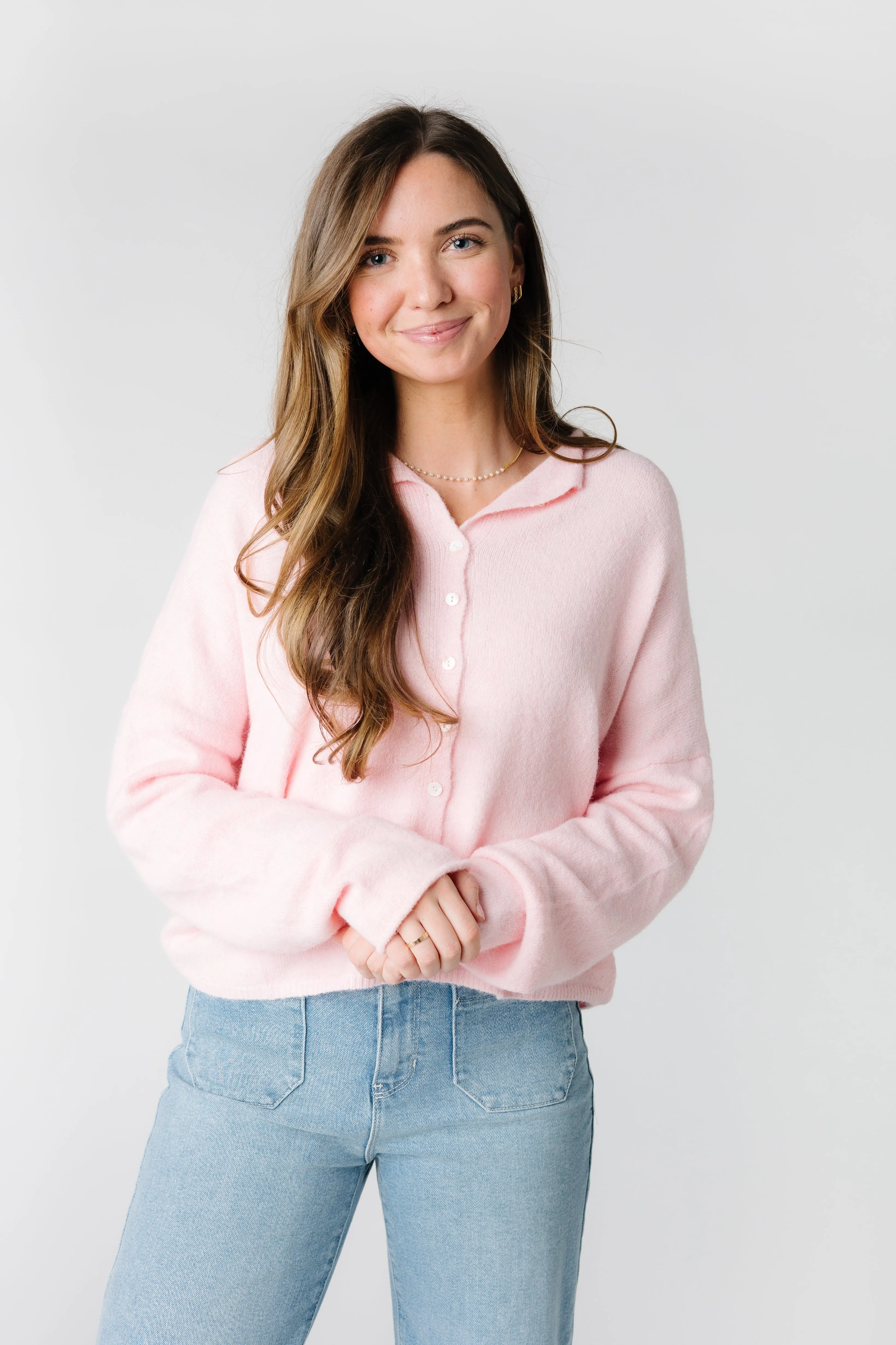 Aria Soft Cardigan - Baby Pink