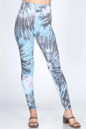 B4292EJ High Waist Full Length Legging Firework Tie-Dye