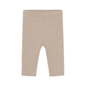 Baby Girl Tan Cable Knit Leggings