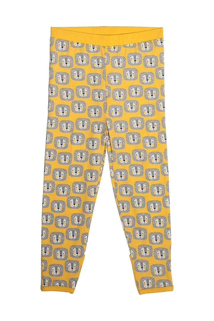 Baby LumaLeo Leggings | Yellow Lion Heads