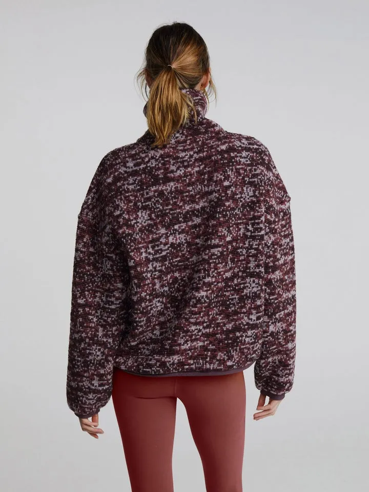 Bailey Half Zip, Rose Speckle