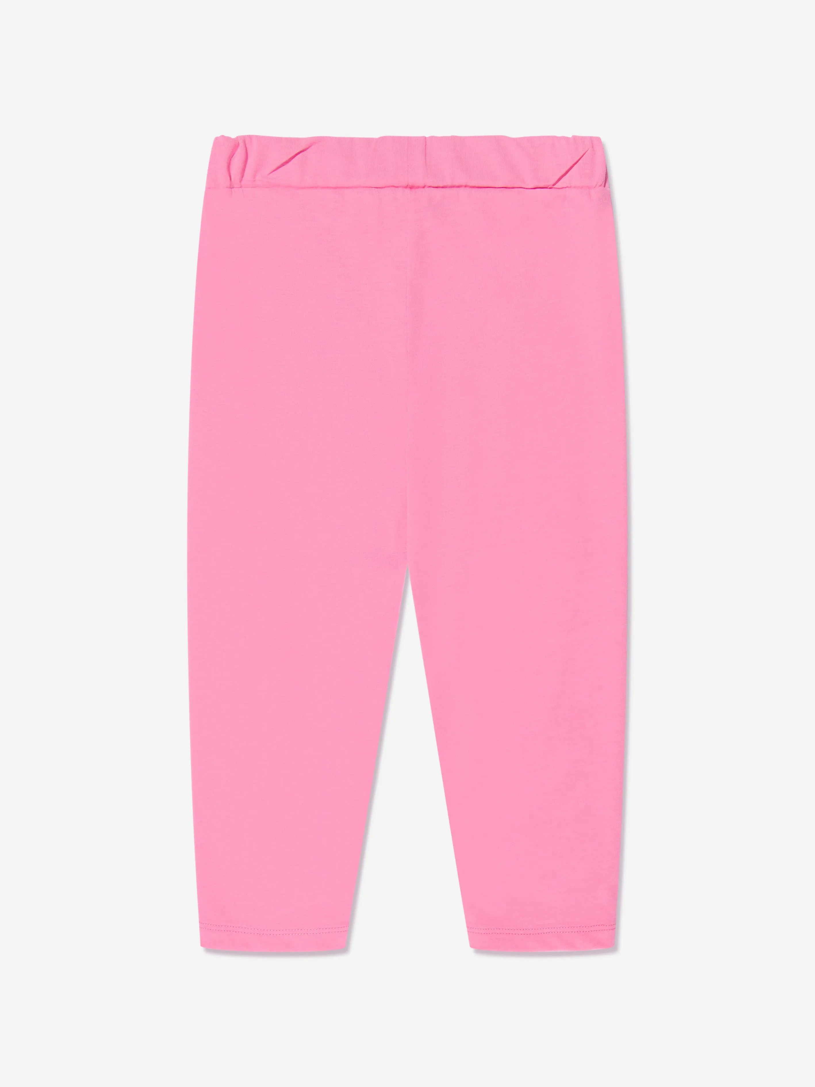 Balmain Girls Logo Print Leggings in Pink