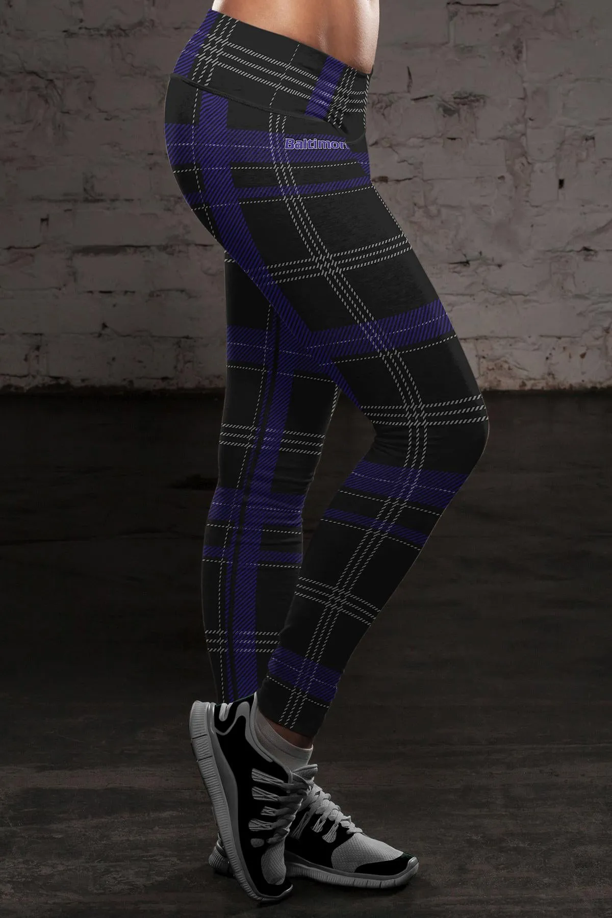 Baltimore Football Plaid Leggings