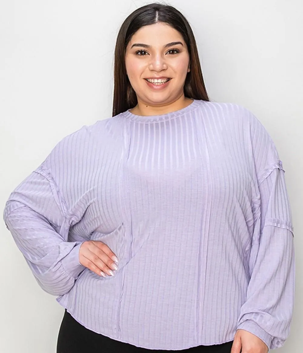 Basic Bae Full Size Ribbed Round Neck Long Sleeve T-Shirt