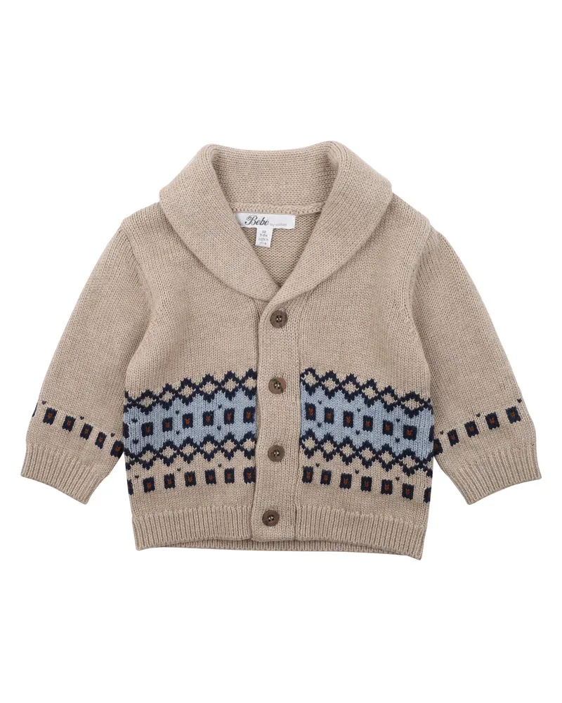 Bebe W24 Liam Fairisle Knitted Cardigan