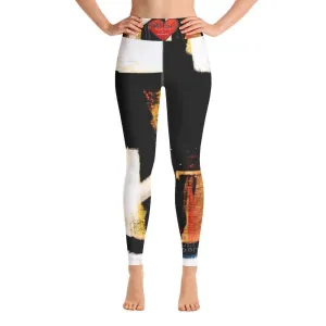 Black Abstract Leggings