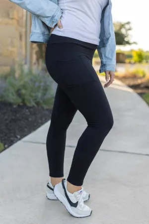 BLACK FULL-LENGTH Leggings with POCKET