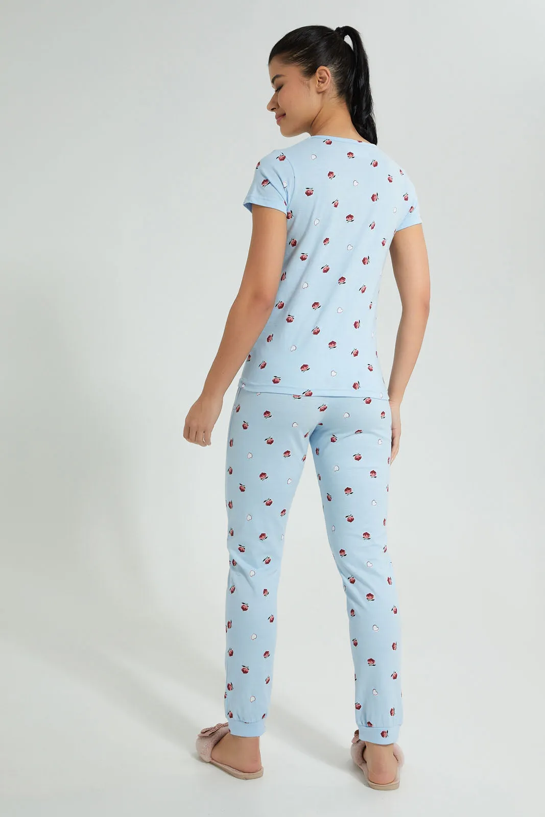 Blue Heart Pyjama Set (2 Piece)