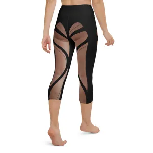 Bold Naked Leg Print Yoga Capris