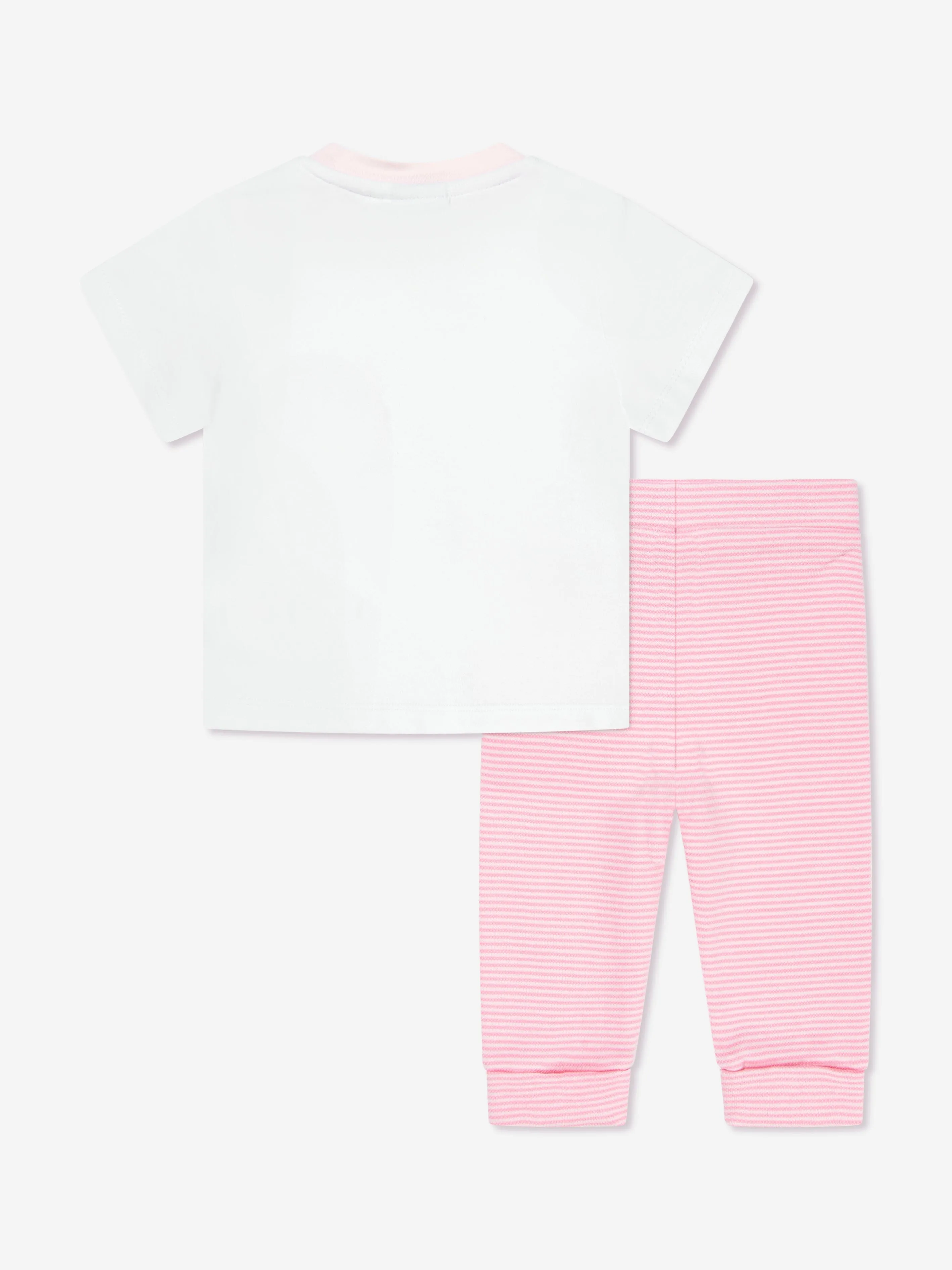 BOSS Baby Girls Organic Cotton Top and Leggings Set in White