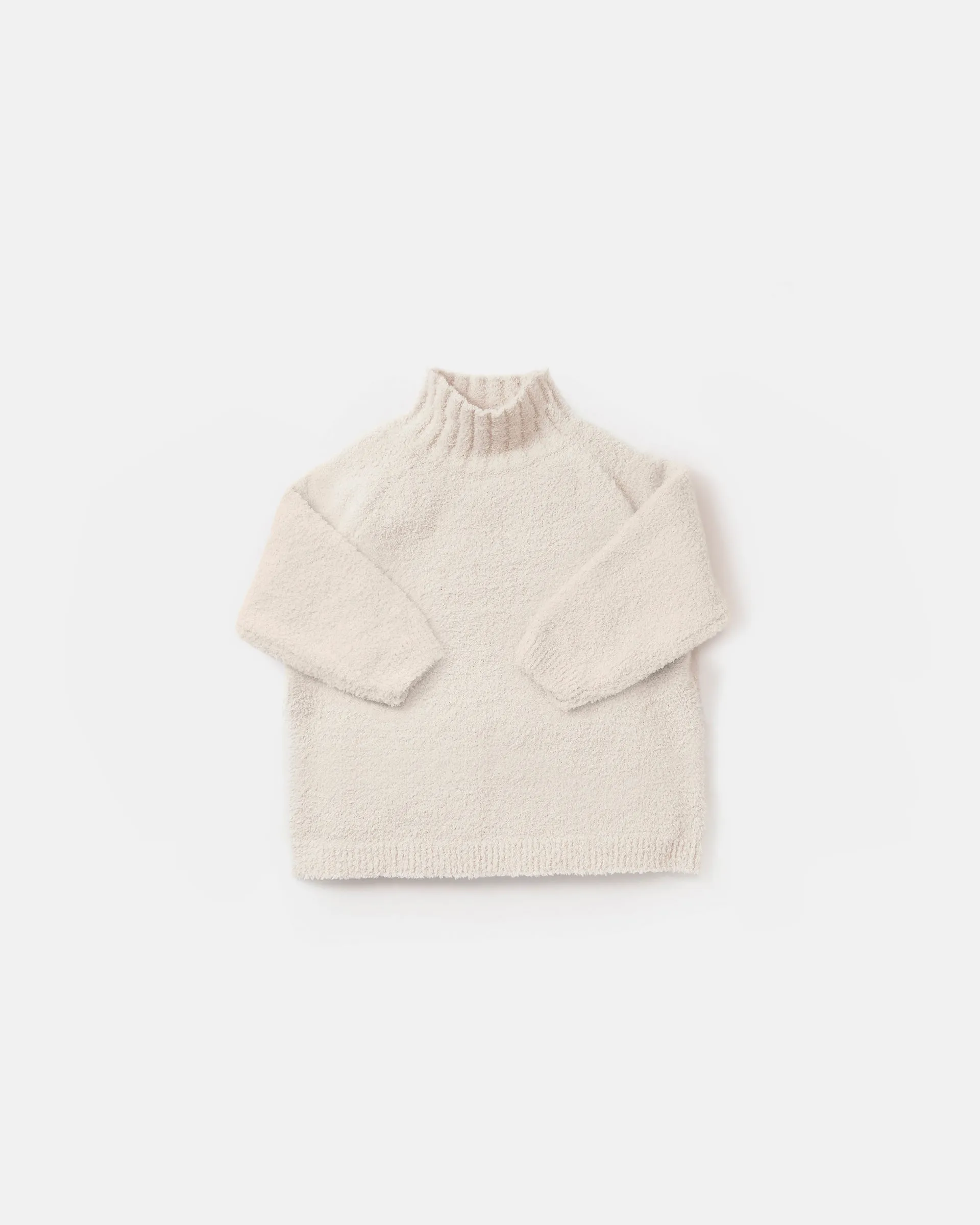 Boxy Mock Neck Sweater - Fuzzy