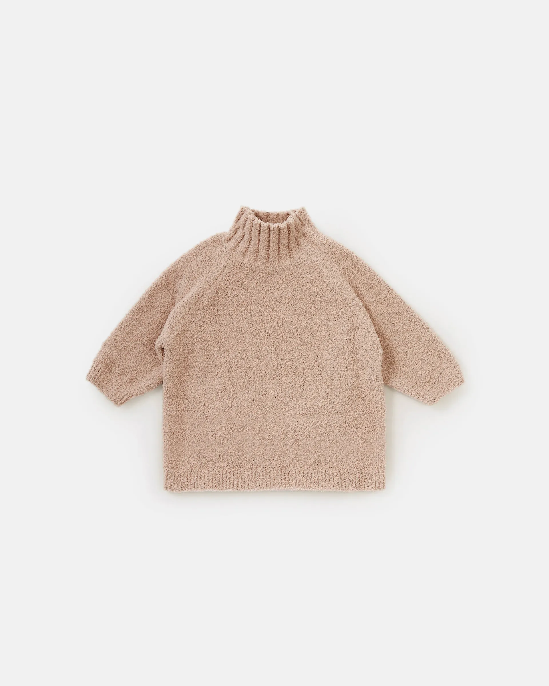 Boxy Mock Neck Sweater - Fuzzy