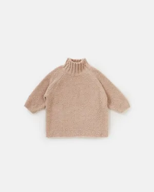 Boxy Mock Neck Sweater - Fuzzy