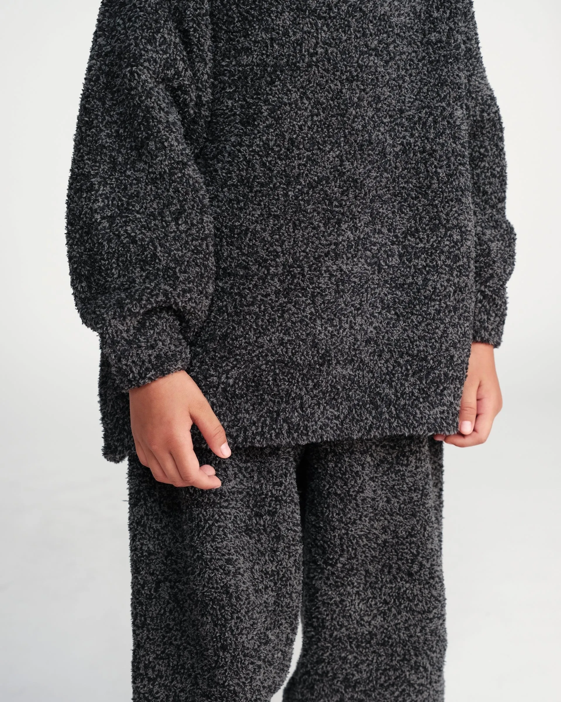 Boxy Mock Neck Sweater - Fuzzy