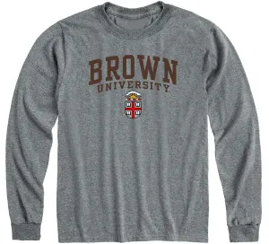 Brown Heritage Long Sleeve T-Shirt (Charcoal Grey)