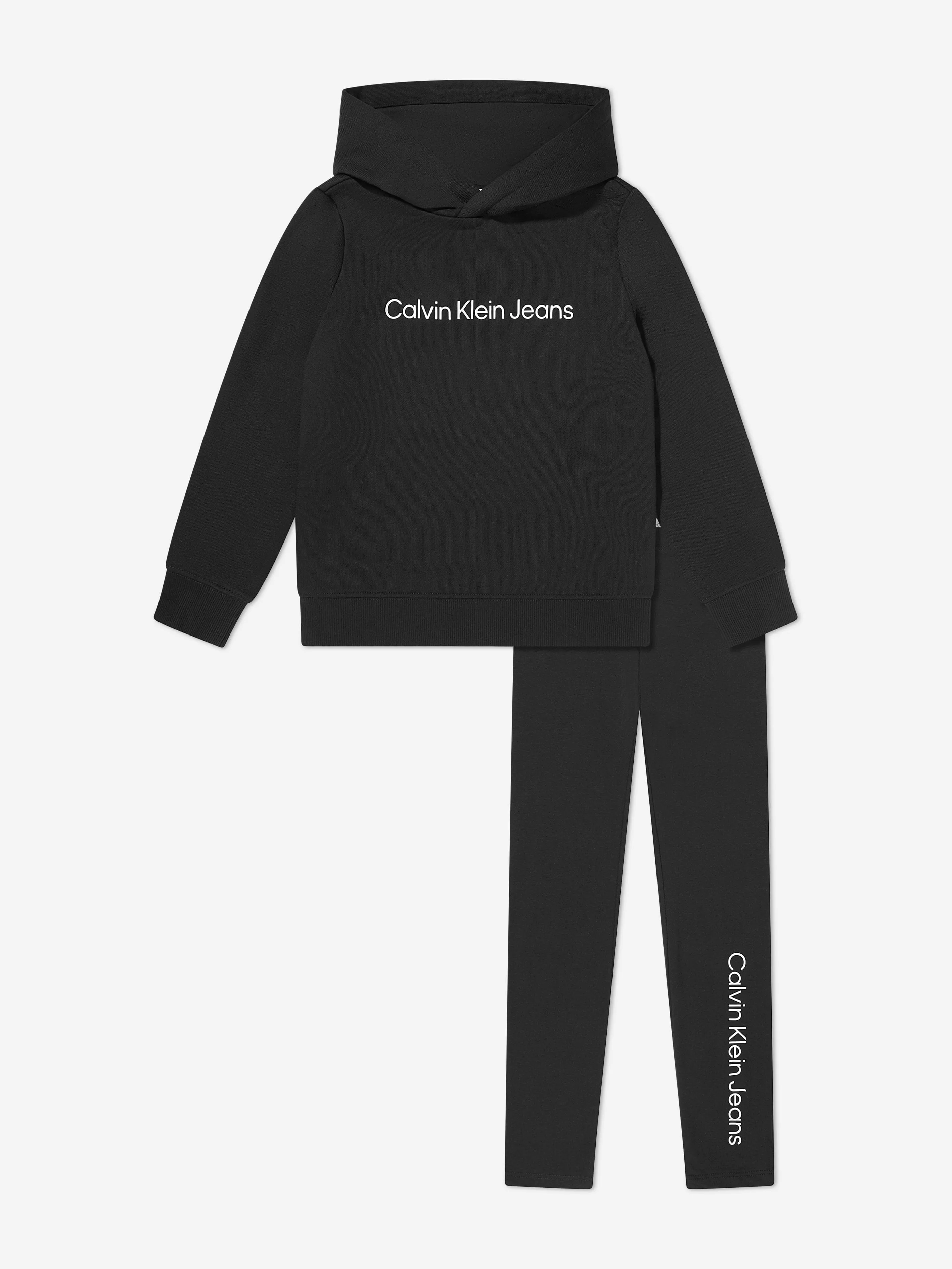 Calvin Klein Girls Logo Leggings Set in Black