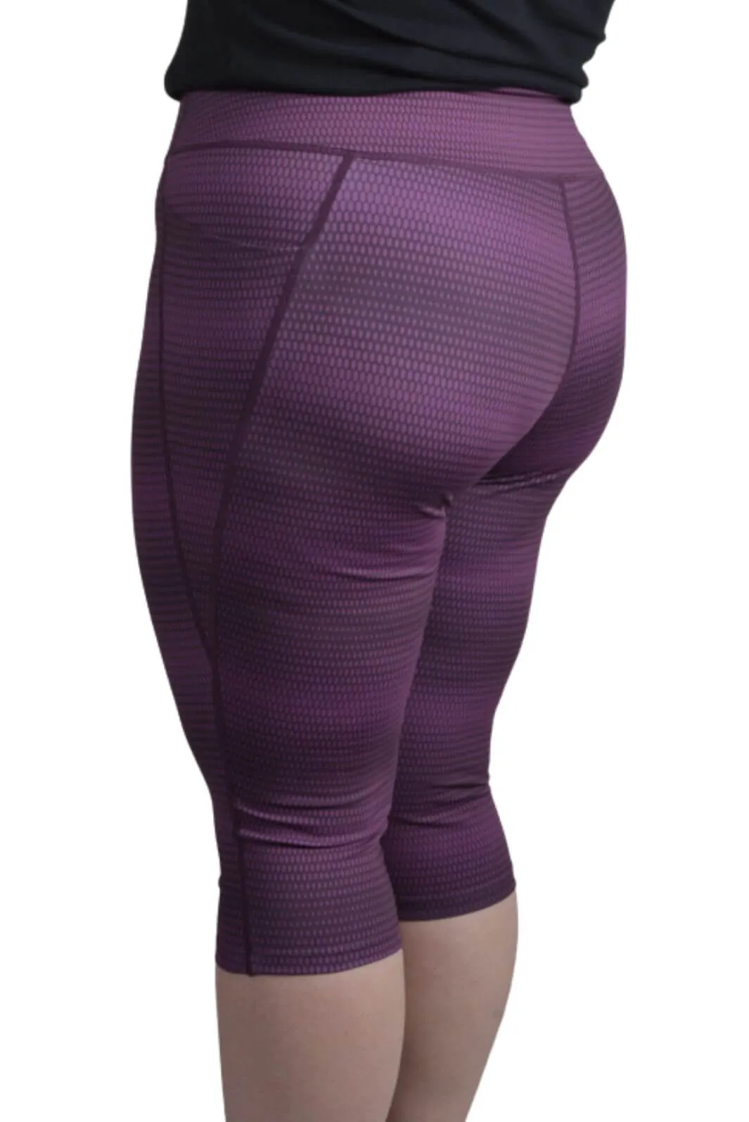 Capri Legging Chic Chocs Taille Plus - Purple Passion