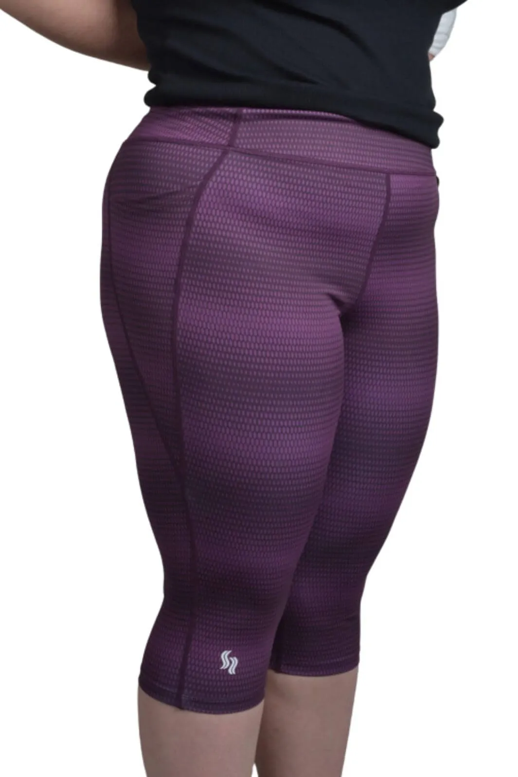 Capri Legging Chic Chocs Taille Plus - Purple Passion