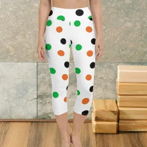 Capri Leggings Polka Dots Yoga Capri Leggings, lioness-love