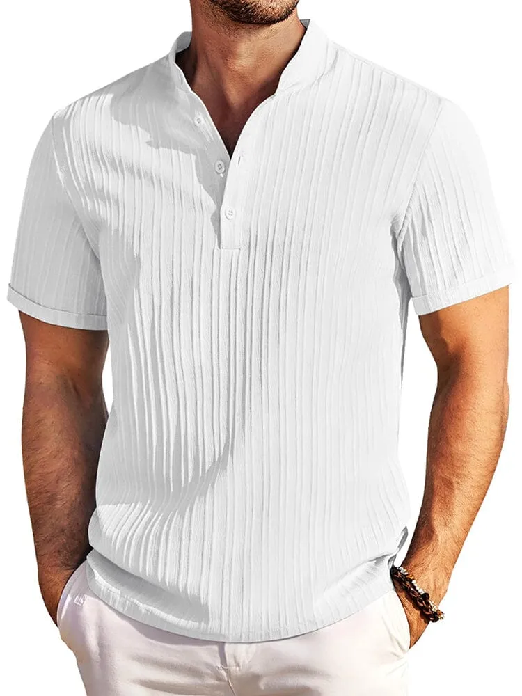 Casual Textured Henley T-Shirt (US Only)