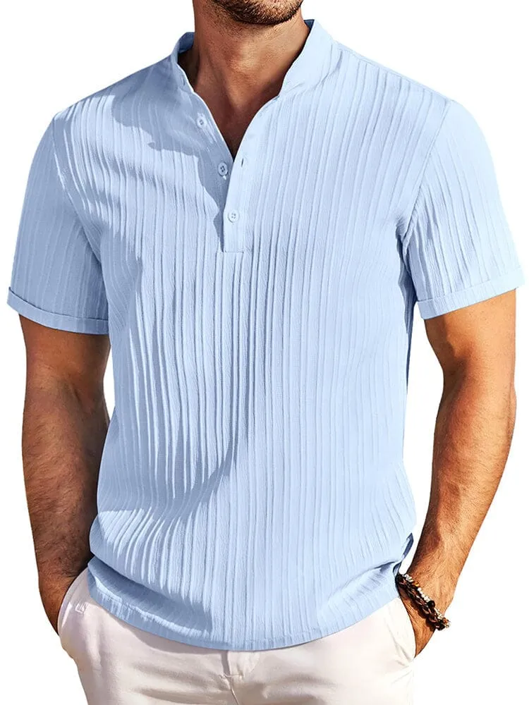 Casual Textured Henley T-Shirt (US Only)