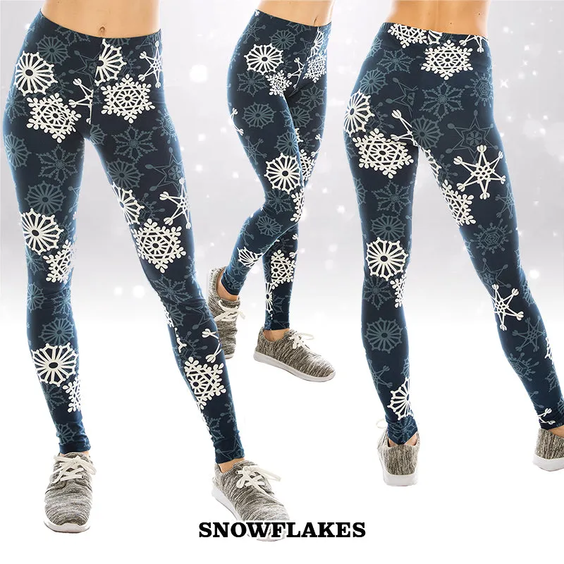 Christmas Patterned Ultra Soft Leggings (Regular/Plus Size)