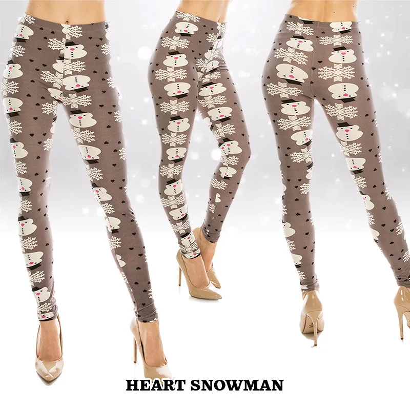 Christmas Patterned Ultra Soft Leggings (Regular/Plus Size)