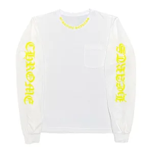 Chrome Hearts Made in Hollywood Long Sleeve Tee Shirt Neon Green White