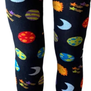 Cozmos Organic Cotton Space and Planet Kid Tights