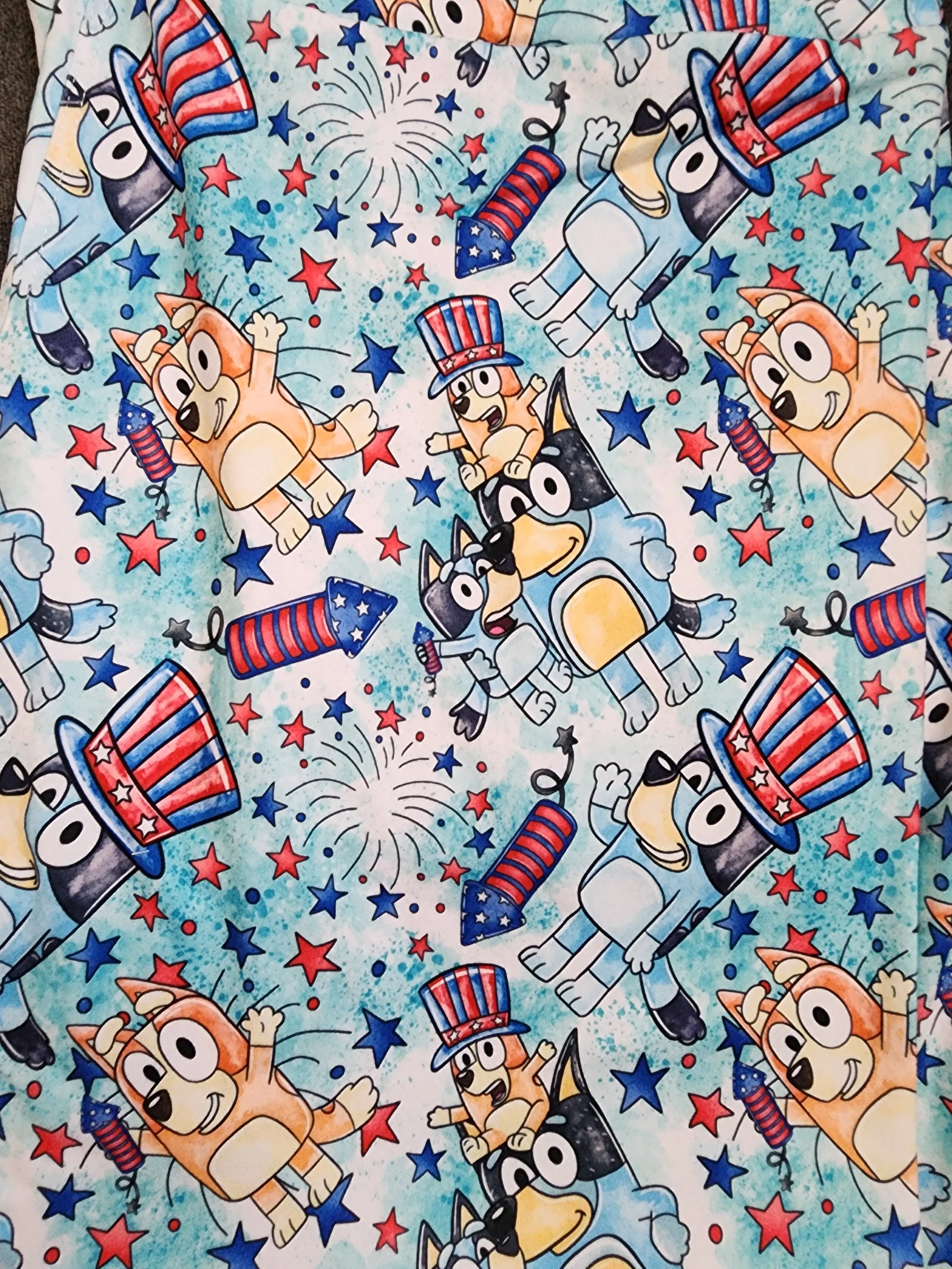 *CP Bluey and Bingo 4th of July Leggings