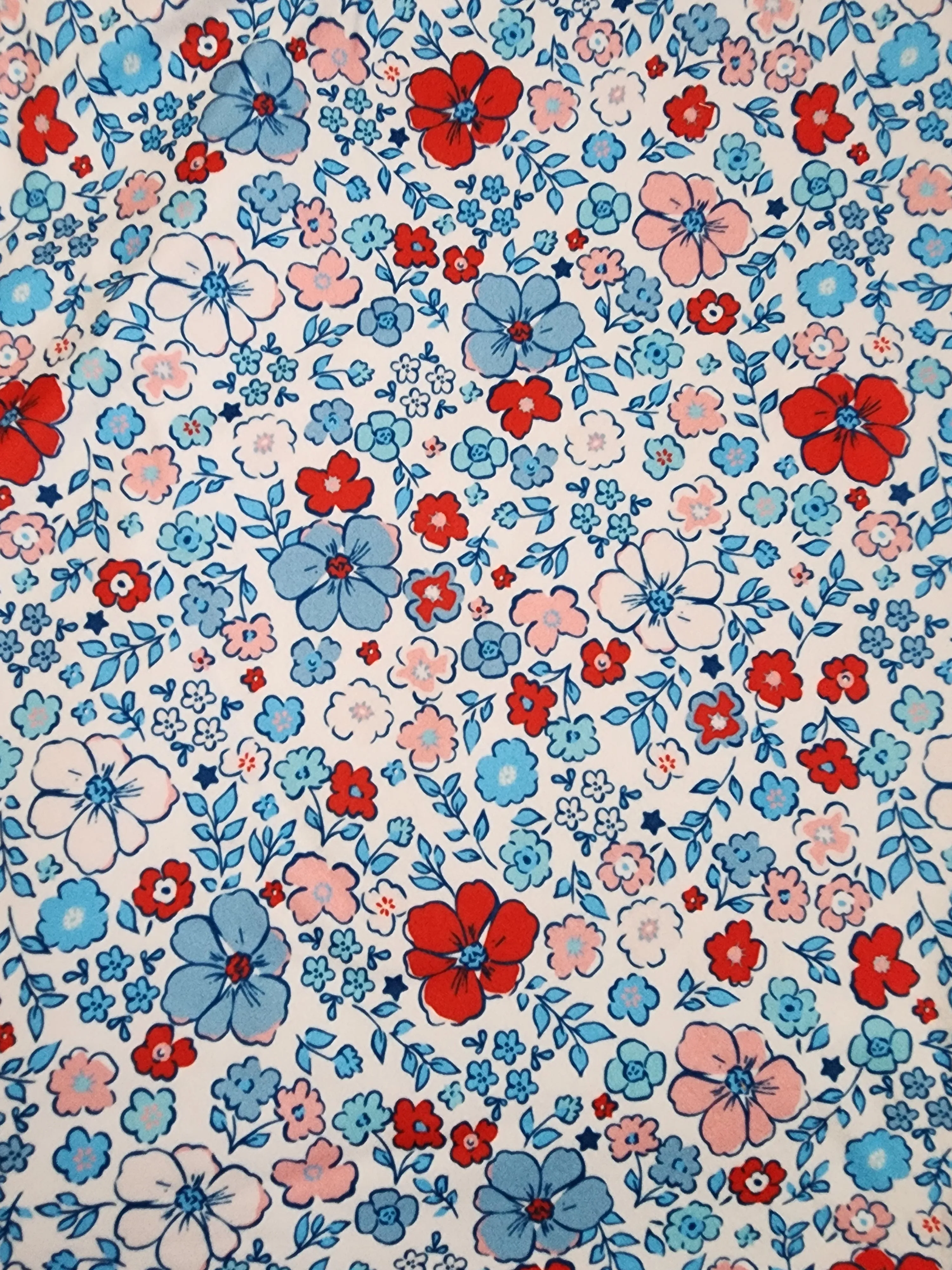 *CP Red, White and Blue Flower Design Leggings