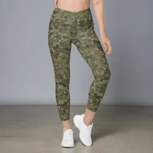 Crossover Camo Leggings with Pockets - Stylish & Functional Activewear, lioness-love