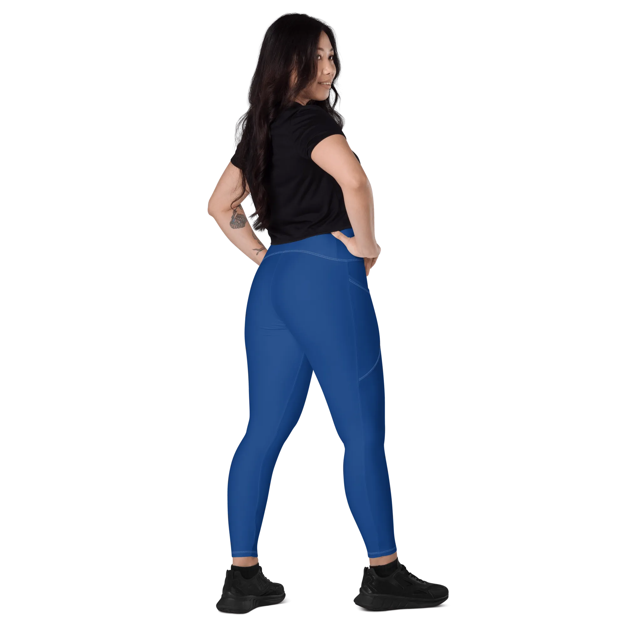 Dark Cerulean Leggings with Pockets