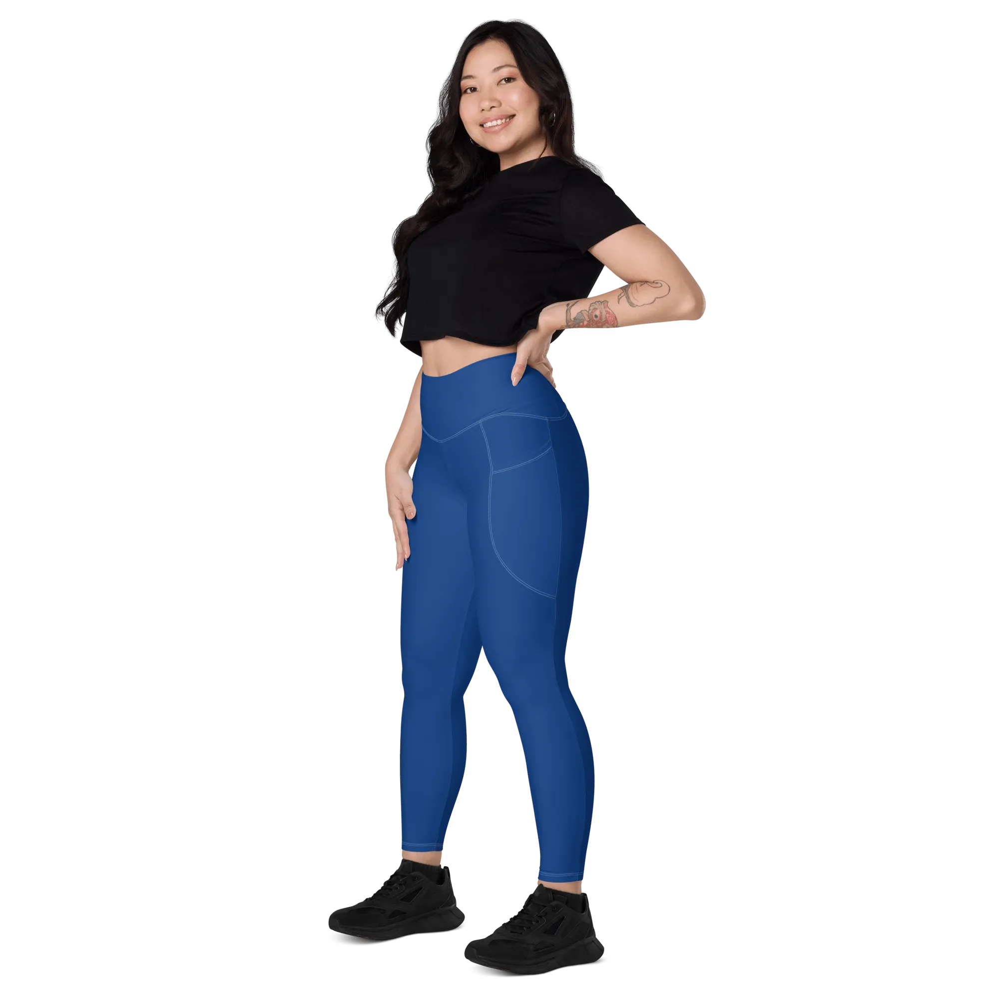 Dark Cerulean Leggings with Pockets